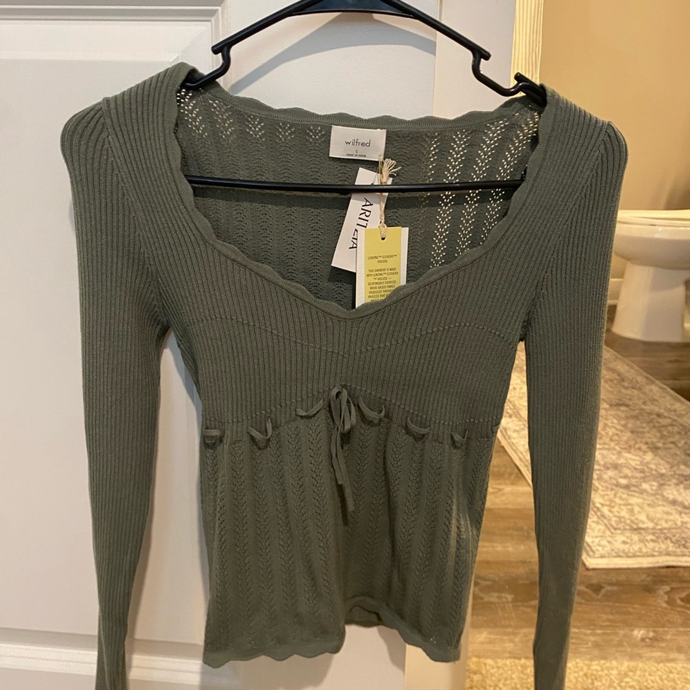 Wilfred Green Knit Women's Top